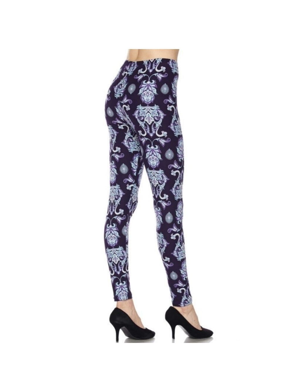 LEGGINGS DEPOT Multi Color Floral Print Full length Leggings Size 12 NWT